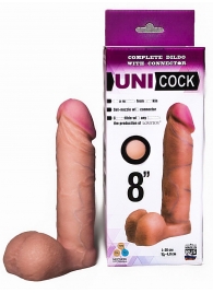 Фаллическая насадка для страпона UNICOCK 8  - 20 см. - LOVETOY (А-Полимер) - купить с доставкой в Долгопрудном