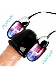 Черная стимулирующая насадка для головки полового члена Multi Speed Vibrating Penis Head Teaser - XR Brands - в Долгопрудном купить с доставкой