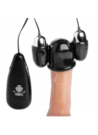 Черная стимулирующая насадка для головки полового члена Multi Speed Vibrating Penis Head Teaser - XR Brands - в Долгопрудном купить с доставкой