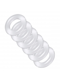 Комплект из 6 прозрачных эрекционных колец Ring Master Custom Ball Stretcher Kit - XR Brands - в Долгопрудном купить с доставкой