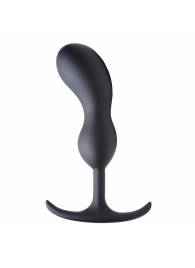 Черный массажер простаты с утяжелителями Premium Silicone Weighted Prostate Plug Large - 18,8 см. - XR Brands - в Долгопрудном купить с доставкой