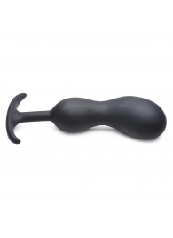 Черный массажер простаты с утяжелителями Premium Silicone Weighted Prostate Plug XL - 20,8 см. - XR Brands - в Долгопрудном купить с доставкой