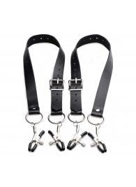 Ремни с зажимами для половых губ Spread Labia Spreader Straps with Clamps - XR Brands - купить с доставкой в Долгопрудном