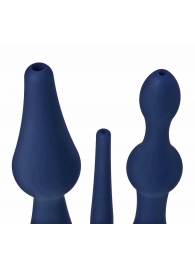 Набор из 3 универсальных насадок для анального душа Universal 3 Piece Silicone Enema Attachment Set - XR Brands - купить с доставкой в Долгопрудном