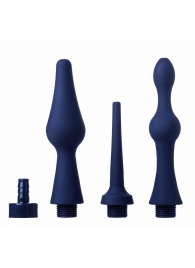 Набор из 3 универсальных насадок для анального душа Universal 3 Piece Silicone Enema Attachment Set - XR Brands - купить с доставкой в Долгопрудном
