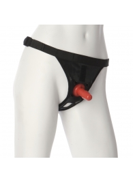 Трусики со штырьком для фиксации насадок Ultra Harness with Plug - Doc Johnson - купить с доставкой в Долгопрудном