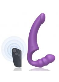 Фиолетовый безремневой страпон Straples Strap-On Dildo - Erokay - купить с доставкой в Долгопрудном