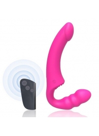 Розовый безремневой страпон Straples Strap-On Dildo - Erokay - купить с доставкой в Долгопрудном