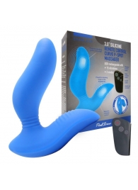 Синий вибромассажер простаты 3,5’’ Remote Control Curve P-spot Massager - 12 см. - Erokay - в Долгопрудном купить с доставкой