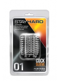 Прозрачная насадка с шипами STAY HARD COCK SLEEVE 01 CLEAR - Blush Novelties - в Долгопрудном купить с доставкой