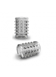 Прозрачная насадка на пенис с шишечками STAY HARD COCK SLEEVE 02 CLEAR - Blush Novelties - в Долгопрудном купить с доставкой