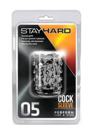 Прозрачная насадка с капельками STAY HARD COCK SLEEVE 05 CLEAR - Blush Novelties - в Долгопрудном купить с доставкой