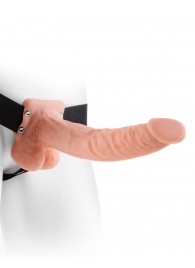Полый страпон телесного цвета Hollow Strap-On with Balls - 24 см. - Pipedream - купить с доставкой в Долгопрудном