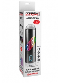 Перезаряжаемый мастурбатор-ротик Extreme Toyz Rechargeable Roto-Bator Mouth - Pipedream - в Долгопрудном купить с доставкой