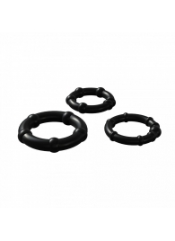 Набор из 3 черных эрекционных колец Babooom Ring Set - Adrien Lastic - в Долгопрудном купить с доставкой