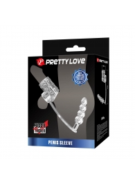 Прозрачная насадка на пенис и мошонку с анальным стимулятором Rilley - Baile - в Долгопрудном купить с доставкой