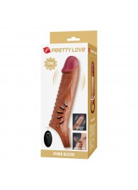 Коричневая вибронасадка с подхватом мошонки и пультом ДУ - Baile - в Долгопрудном купить с доставкой