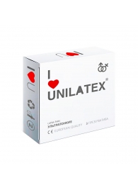 Ультратонкие презервативы Unilatex Ultra Thin - 3 шт. - Unilatex - купить с доставкой в Долгопрудном