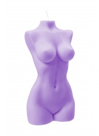 Фиолетовая интерьерная свеча в форме женского торса - 850 гр. - Pecado - купить с доставкой в Долгопрудном