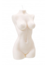 Белая интерьерная свеча в форме женского торса - 850 гр. - Pecado - купить с доставкой в Долгопрудном