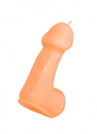 Оранжевая свеча в форме пениса - 47 гр. - Pecado - купить с доставкой в Долгопрудном