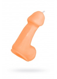 Оранжевая свеча в форме пениса - 47 гр. - Pecado - купить с доставкой в Долгопрудном