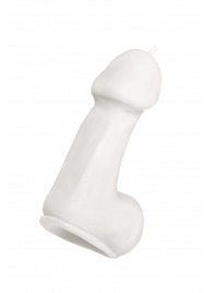 Белая свеча в форме пениса - 47 гр. - Pecado - купить с доставкой в Долгопрудном