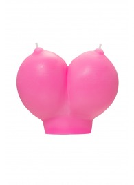Розовая свеча «Сиськи» - 150 гр. - Pecado - купить с доставкой в Долгопрудном
