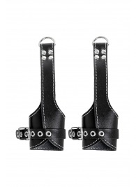 Черные подвесы с белой строчкой - Pecado - купить с доставкой в Долгопрудном