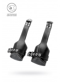 Черные подвесы с белой строчкой - Pecado - купить с доставкой в Долгопрудном