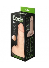 Телесный фаллоудлинитель с мошонкой Cock Next - 19 см. - LOVETOY (А-Полимер) - в Долгопрудном купить с доставкой