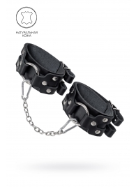 Черные кожаные оковы с двумя ремешками - Pecado - купить с доставкой в Долгопрудном