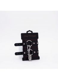 Черно-красные кожаные оковы - Crazy Handmade - купить с доставкой в Долгопрудном