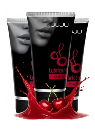 Набор из 3 съедобных лубрикантов JUJU со вкусом вишни - JuJu - купить с доставкой в Долгопрудном
