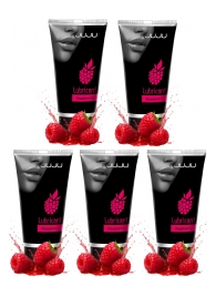 Набор из 5 съедобных лубрикантов JUJU со вкусом малины - JuJu - купить с доставкой в Долгопрудном