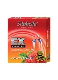 Стимулирующая насадка Sitabella Extender  Клубника - Sitabella - купить с доставкой в Долгопрудном