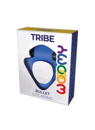 Синее эрекционное кольцо Wooomy Tribeс с вибрацией - Adrien Lastic - в Долгопрудном купить с доставкой