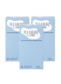 Набор из 3 упаковок ультратонких презервативов Pleasure Lab (по 12 шт.) - Pleasure Lab - купить с доставкой в Долгопрудном