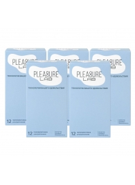 Набор из 5 упаковок ультратонких презервативов Pleasure Lab (по 12 шт.) - Pleasure Lab - купить с доставкой в Долгопрудном