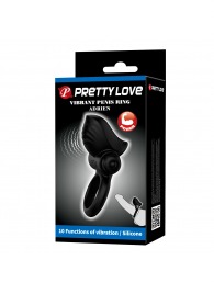 Черное эрекционное кольцо с вибрацией Adrien - Baile - в Долгопрудном купить с доставкой