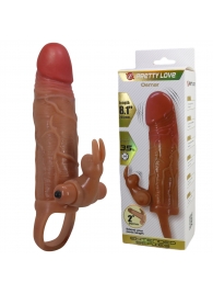 Карамельная вибронасадка с клиторальным стимулятором Osmar - 20,5 см. - Baile - в Долгопрудном купить с доставкой