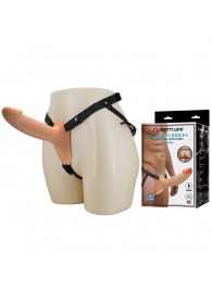 Телесный полый мужской страпон London - 16,8 см. - Baile - купить с доставкой в Долгопрудном