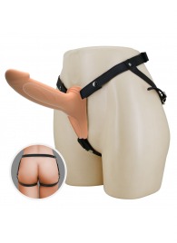 Телесный полый мужской страпон London - 16,8 см. - Baile - купить с доставкой в Долгопрудном