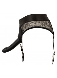 Черный женский страпон Strap-on Set: трусики и насадка - Orion - купить с доставкой в Долгопрудном