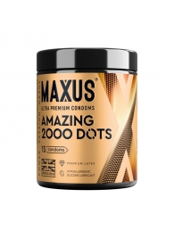 Точечные презервативы MAXUS 2000 Amazing Dots с железным кейсом - 15 шт. - Maxus - купить с доставкой в Долгопрудном