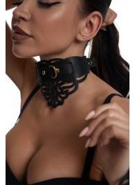 Фигурный чокер с узорами и золотистой фурнитурой - Crazy Handmade - купить с доставкой в Долгопрудном