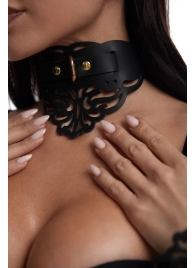 Фигурный чокер с узорами и золотистой фурнитурой - Crazy Handmade - купить с доставкой в Долгопрудном