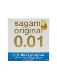 Увлажнённый презерватив Sagami Original 0.01 Extra Lub - 1 шт. - Sagami - купить с доставкой в Долгопрудном