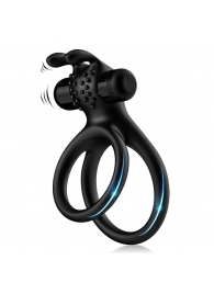 Черное эрекционное виброкольцо с подхватом мошонки Stay Hard - Boys of Toys - в Долгопрудном купить с доставкой