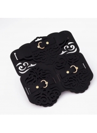 Фигурный набор для БДСМ-игр с узорами и золотистой фурнитурой - Crazy Handmade - купить с доставкой в Долгопрудном